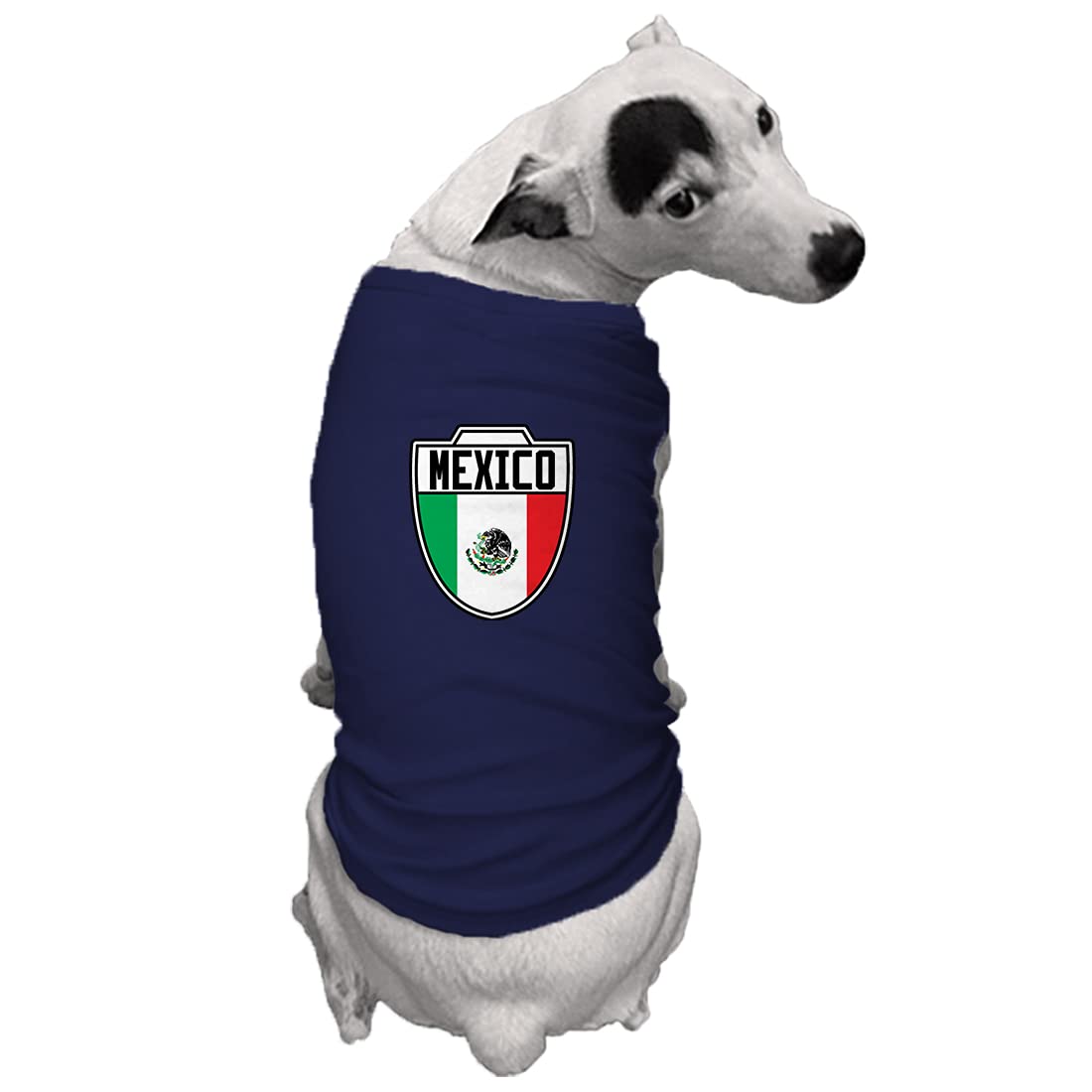 Mexico - Country Soccer Crest Dog Shirt (Navy, Medium)